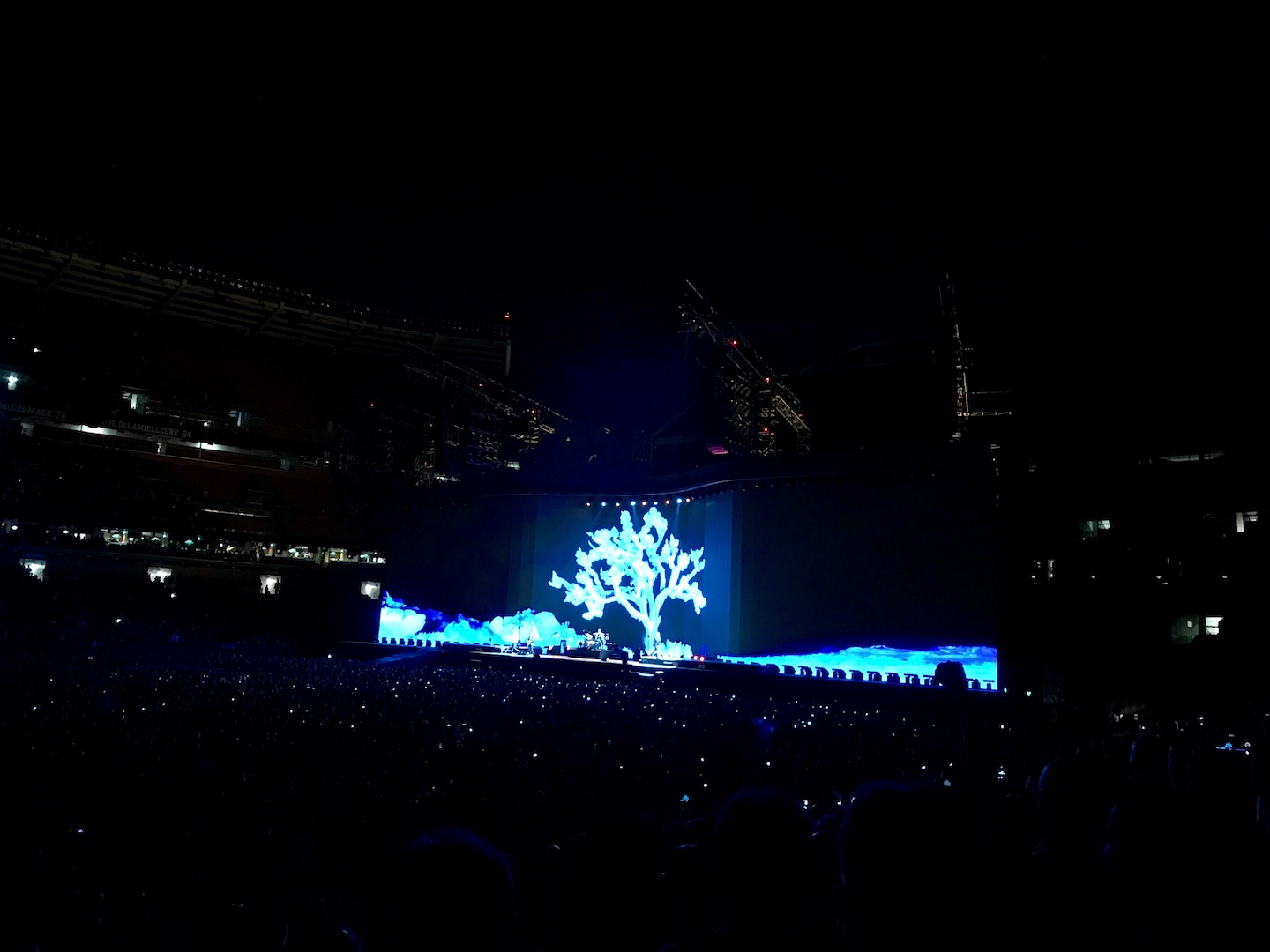 U2 on stage in Cleveland